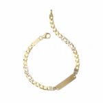 Children's full plate bracelet in 18K Gold