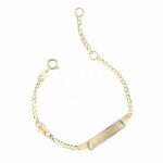 Children's Bracelet with Plaque and Butterfly in 18K Gold