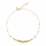 Women's 18K Gold Diamond Scaled Ball Bracelet