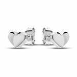 Women's Lobe Earrings with Microfused Element in 18K Gold