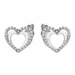 Women's Heart Earrings in 18K Gold