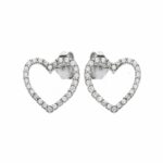 Women's Pierced Heart Earrings in 18K Gold