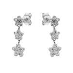 Scalloped Box Earrings for Women in 18K Gold