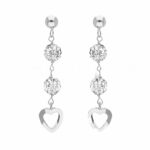 Women's Double Plate Element Earrings in 18K Gold