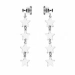 Drop earrings with 4 in-line elements for Women in 18K Gold