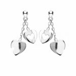 Women's Earrings with 2 Dangling Elements in 18K Gold