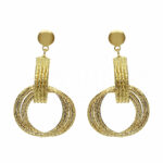 Women's Diamond Wire Earrings in 18K Gold
