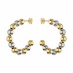 Women's Pallinated Half Circles in 18K Gold
