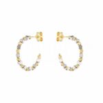 Half circles with alternating spheres and cubes from Women's 18K Gold