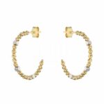 Half circles with alternating spheres and cubes from Women's 18K Gold