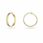 Women's Engraved Greek Hoop Earrings in 18K Gold