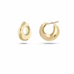 Women's Electroformed Hoop Earrings in 18K Gold