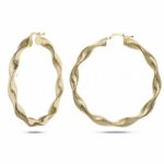 Women's Fancy Torchon Hoops in 18K Gold