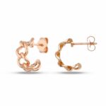 Colorful Collection Women's 18K Gold Half Circle Round Grumetta Earrings