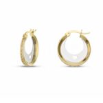 Women's Moonlight Hoop Earrings in 18K Gold