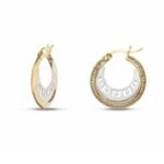 Women's Moonlight Hoop Earrings in 18K Gold