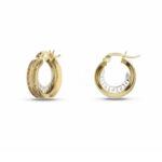 Women's Moonlight Hoop Earrings in 18K Gold