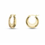 Women's Moonlight Hoop Earrings in 18K Gold