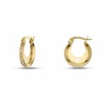 Women's Moonlight Hoop Earrings in 18K Gold