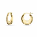 Women's Moonlight Hoop Earrings in 18K Gold