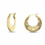 Women's Moonlight Hoop Earrings in 18K Gold