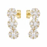 Women's "Magic" Collection Point of Light Earrings in 18K Gold