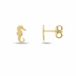 Child's Seahorse Earrings in 18K Gold