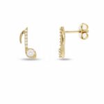Child's Musical Note Earrings in 18K Gold