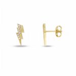 Child's Lightning Earrings in 18K Gold