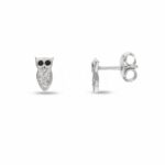 Child's Owl Earrings in 18K Gold