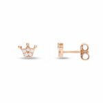 Child's Crown Earrings in 18K Gold