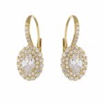 Women's Color Stone Earrings in 18K Gold