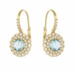 Women's 18K Gold Color Stone Earrings