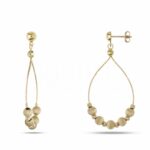 Women's 18K Gold Diamond Cavetto Earrings