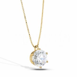 Point of Light Pendant - 6 Ladies' Claws in 18K Gold