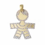 Women's Superlight Slab Pendant in 18K Gold