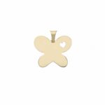 Women's Pierced Heart Slab Pendant in 18K Gold