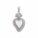 Sacred Heart Pendant in 18K Gold