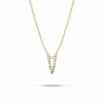 Letter pendant with loop chain in 18K Gold