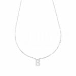 Rolò Diamond Necklace with Initial in 18K Gold