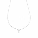 Rolò Diamond Necklace with Initial in 18K Gold