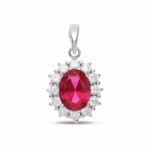 Women's 18K Gold Color Stone Pendant