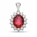 Women's 18K Gold Color Stone Pendant