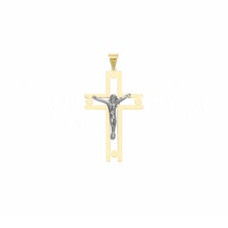 Men's Slab Cross in 18K Gold