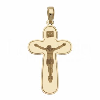 Men's Slab Cross in 18K Gold