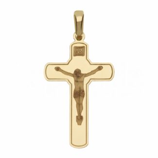 Men's Slab Cross in 18K Gold