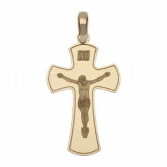 Men's Slab Cross in 18K Gold