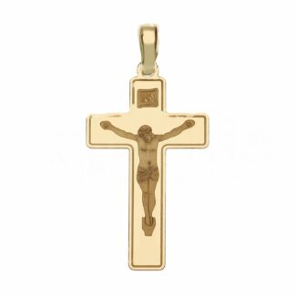 Men's Slab Cross in 18K Gold