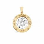 Men's Wind Rose Pendant in 18K Gold