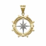 Men's Double Plate Pendant in 18K Gold